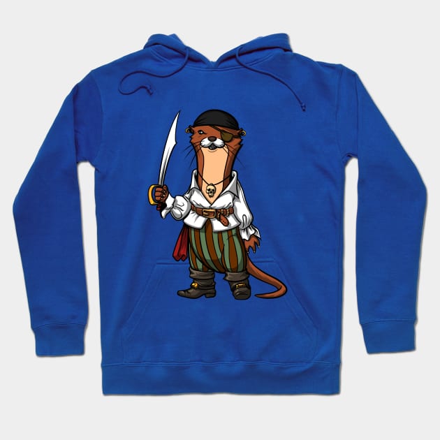 Otter Pirate Hoodie by underheaven